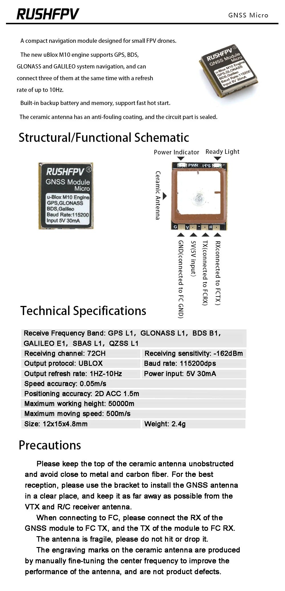 RUSHFPV GNSS Micro GPS