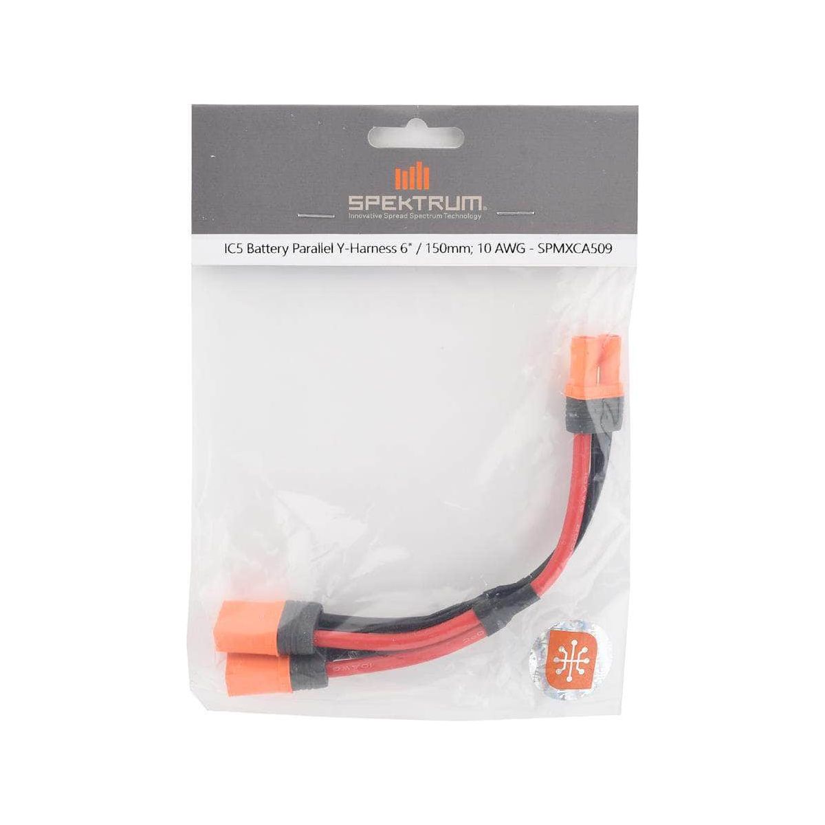 SPMXCA509, Spektrum RC IC5 6" Battery Parallel Y-Harness Connector