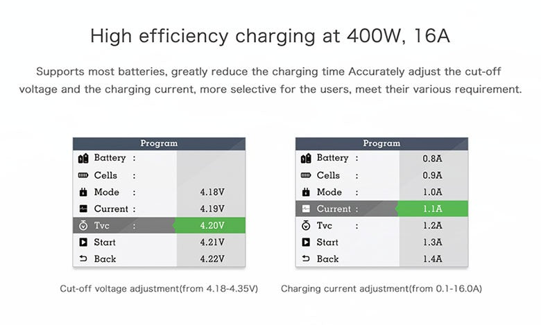 UltraPower UP616 400W 16A 1-6S LiPo/LiHV Smart Charger