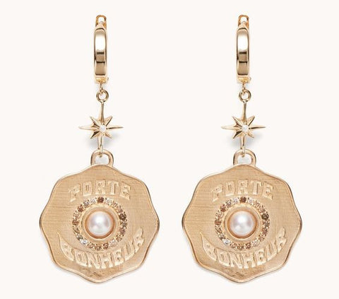 Porte Bonheur Coin Earrings