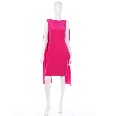 Albert Nipon Pink Silk Evening Dress