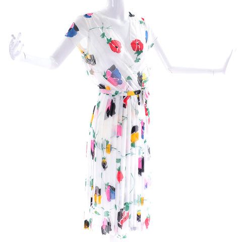 Albert Nipon Sheer floral vintage dress