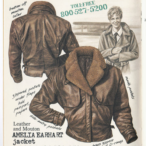 1980s Leather Flight Jacket Advertisement