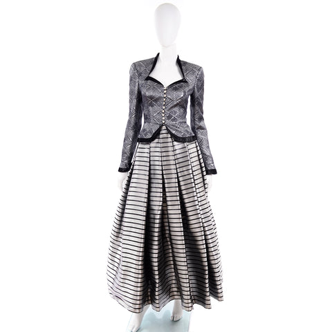 Escada Couture vintage skirt pants jacket ensemble evening