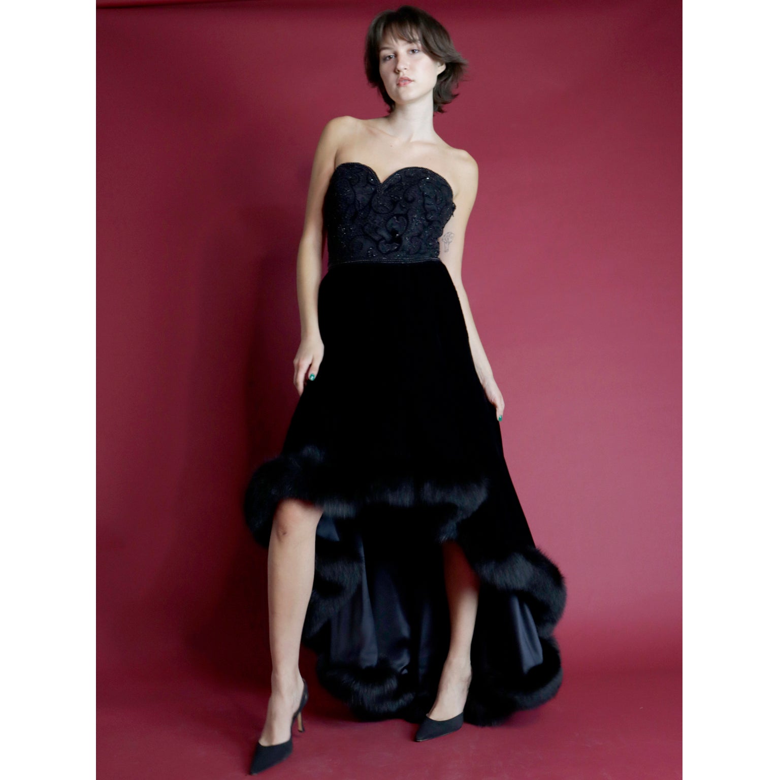 Couture Vintage Formal Evening Gown