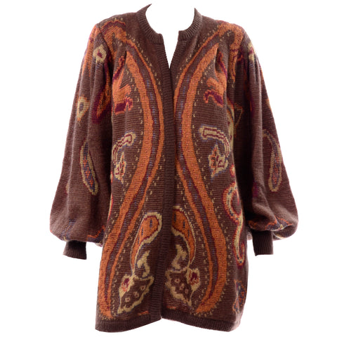 Vintage Escada Brown Paisley oversized Sweater