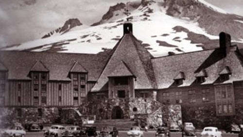 Timberline Lodge, Mt. Hood Oregon in the 1930s.