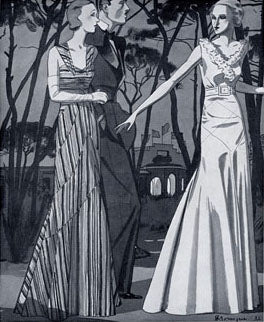 Chanel Illustration 1926 Nillustration From Vogue Magazine Of Two Robes  Designed By Coco Chanel April 1926 Poster Print by (18 x 24)