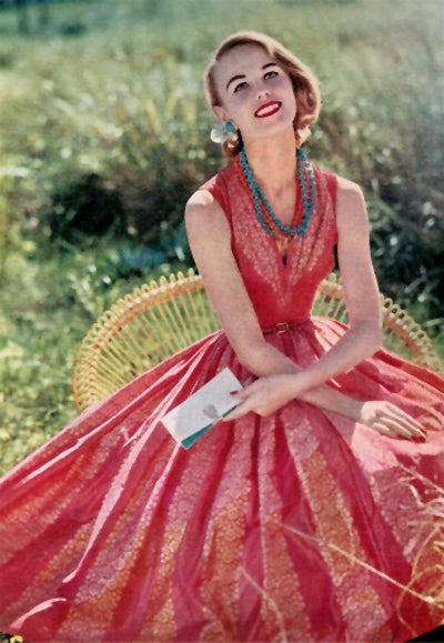 Anne Fogarty dress-1955 Ladies Home Journal via