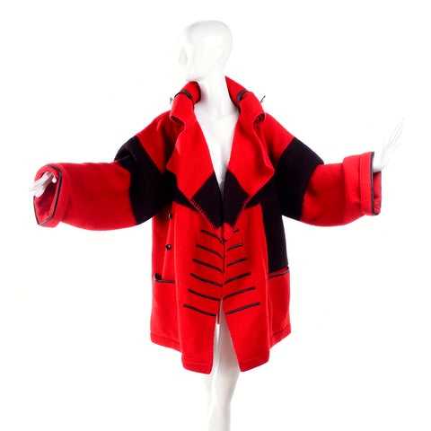 Jean Charles de Castalbajac Red Coat Vintage 1980s