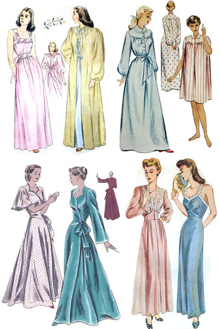 vintage peignoir patterns