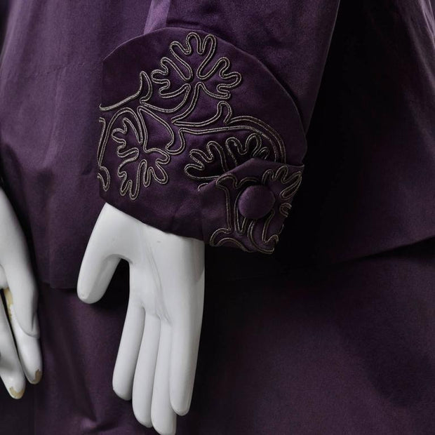 Edwardian Purple Silk Walking Suit with Soutache Trim SKirt & Jacket ...