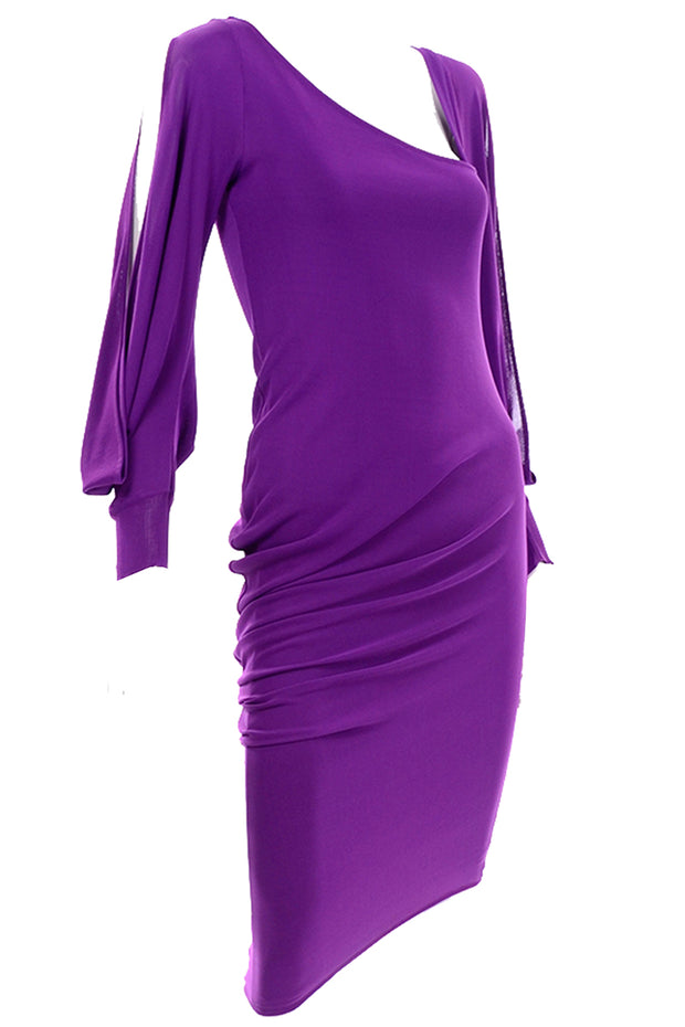 alexander mcqueen purple dress