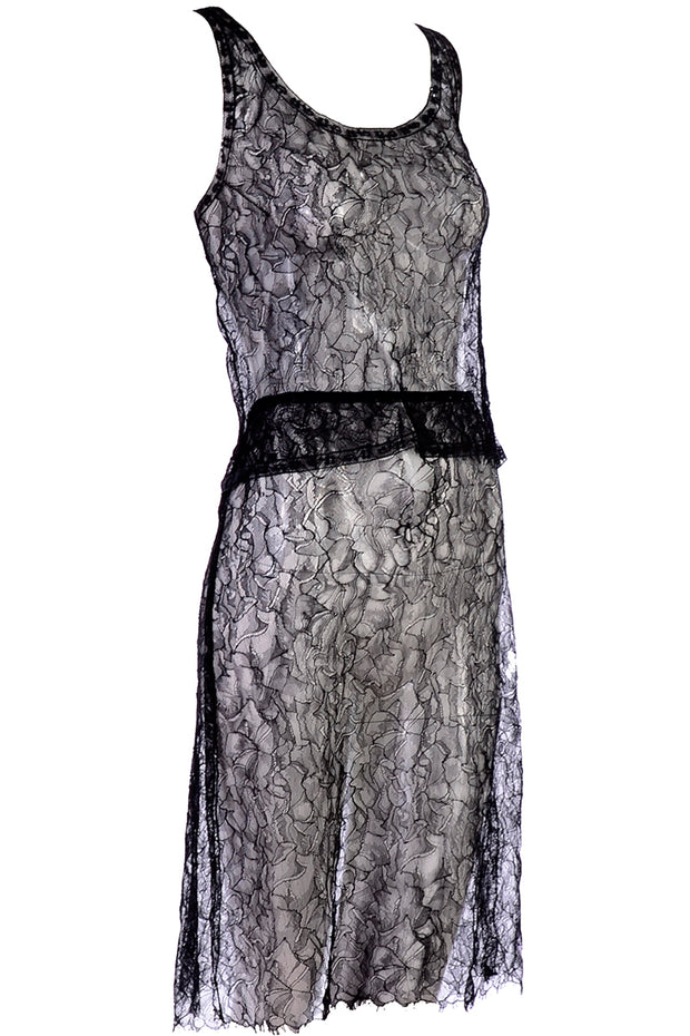 chanel black lace dress