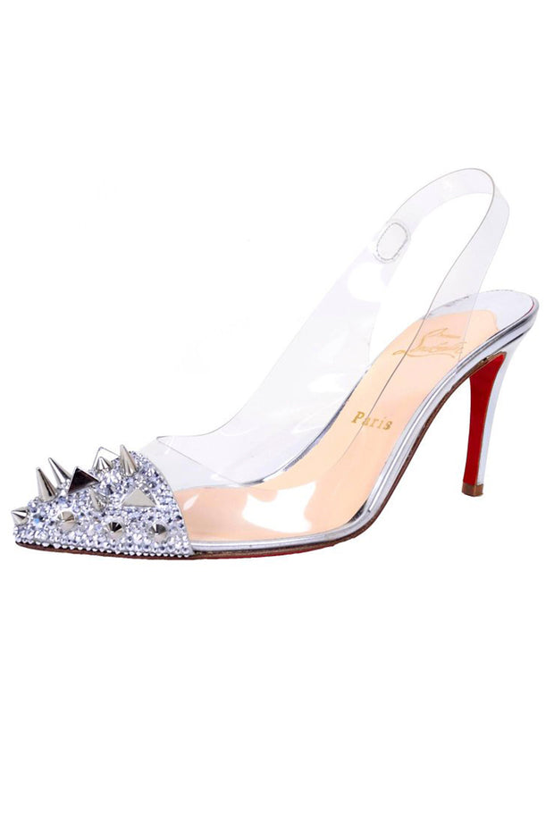 christian louboutin clear shoes