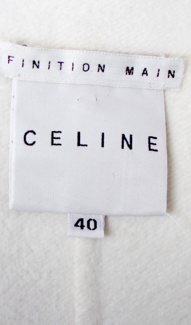 Celine white wool vintage coat – Modig