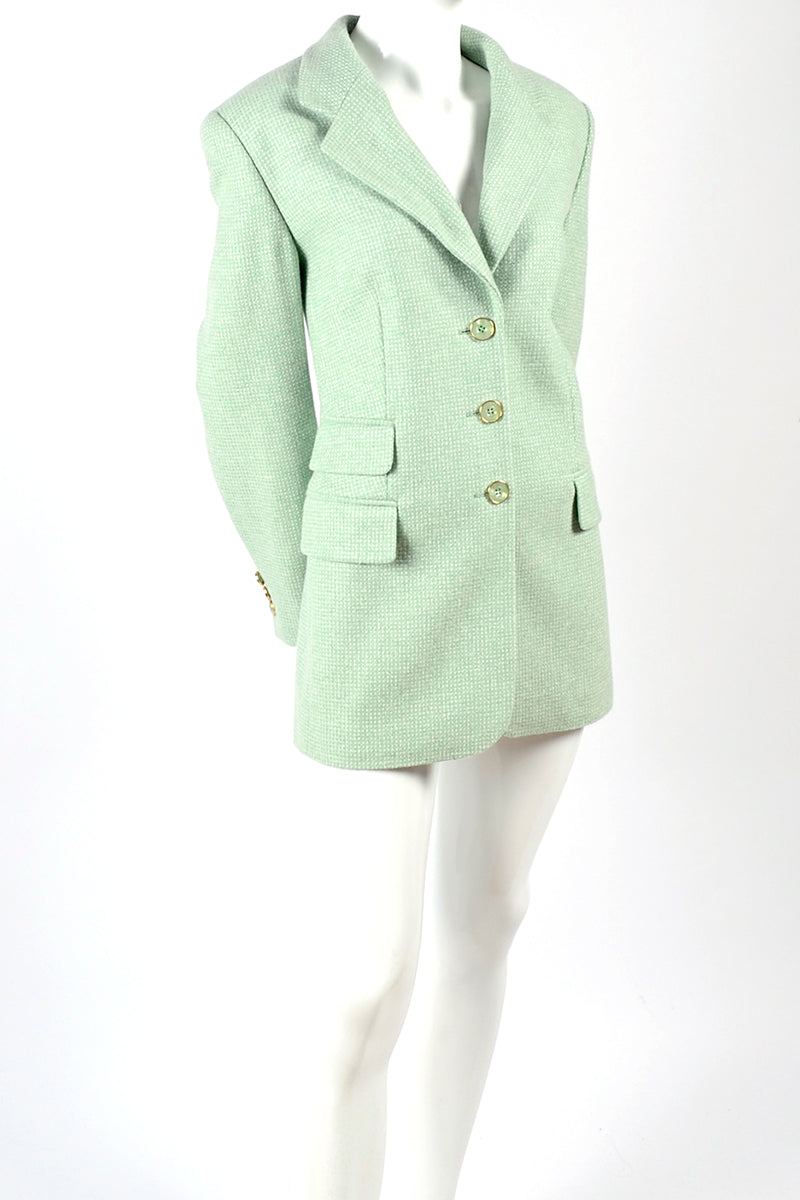 Vintage Escada Blazer by Margaretha Ley in Green Fine Zegna Cashmere