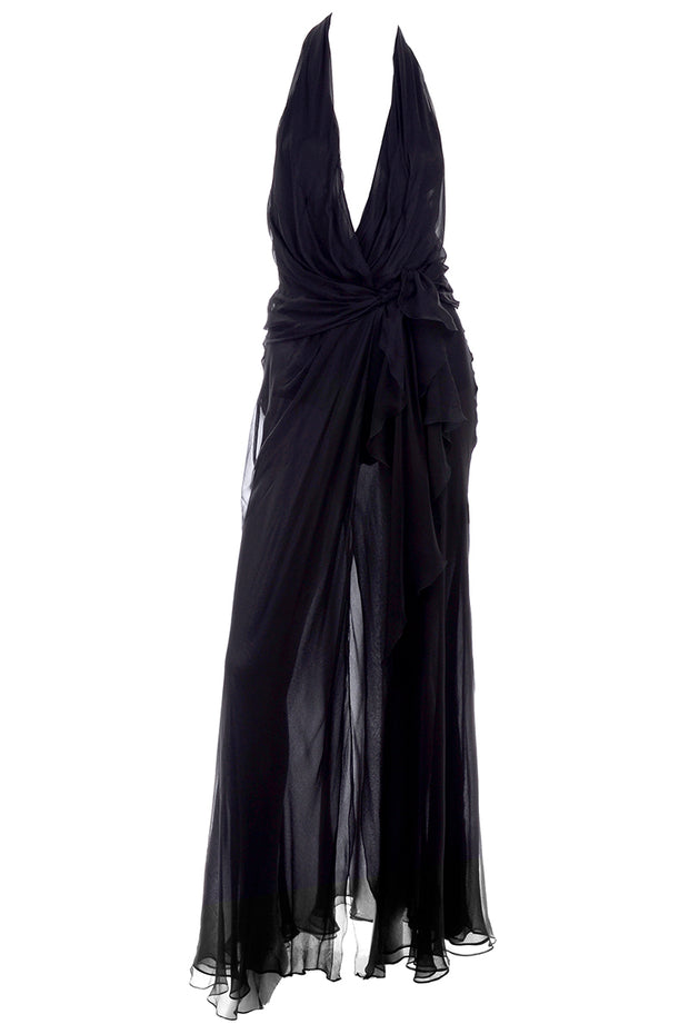 black versace gown