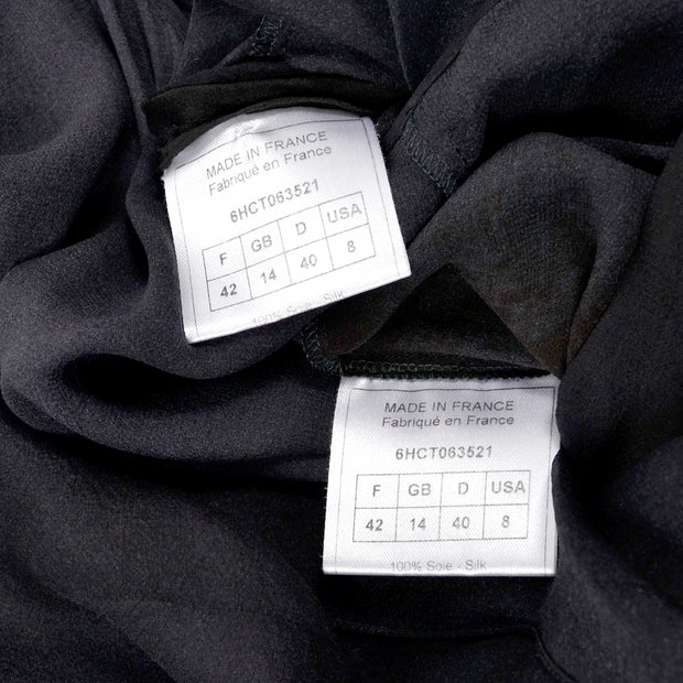 Fall 2006/07 John Galliano Black Silk Dress w/ Draping & Sheer Layers ...
