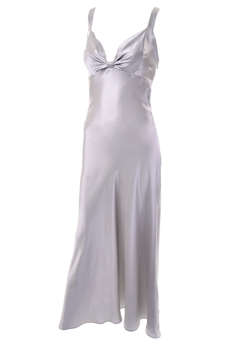 Full Length Gray Silk Vintage Nightgown by Mary Green Large – Modig