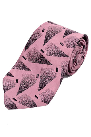 Oscar de la Renta Couture vintage pink silk necktie