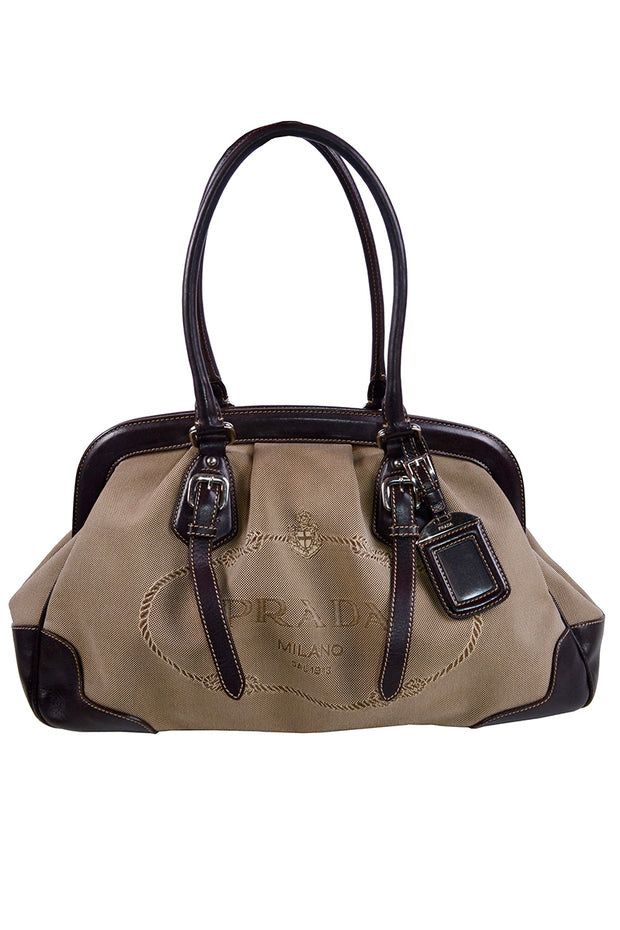 prada milano dal 1913 purse tan