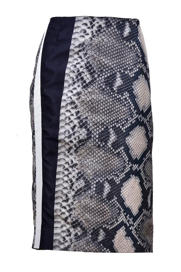 snakeskin silk skirt