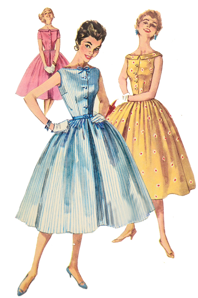 Uncut 1955 Vintage Simplicity 1191 Dress Sewing Pattern – Modig