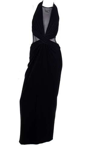 Donna Karan Deadstock 1994 Runway Silk One Shoulder Evening Dress