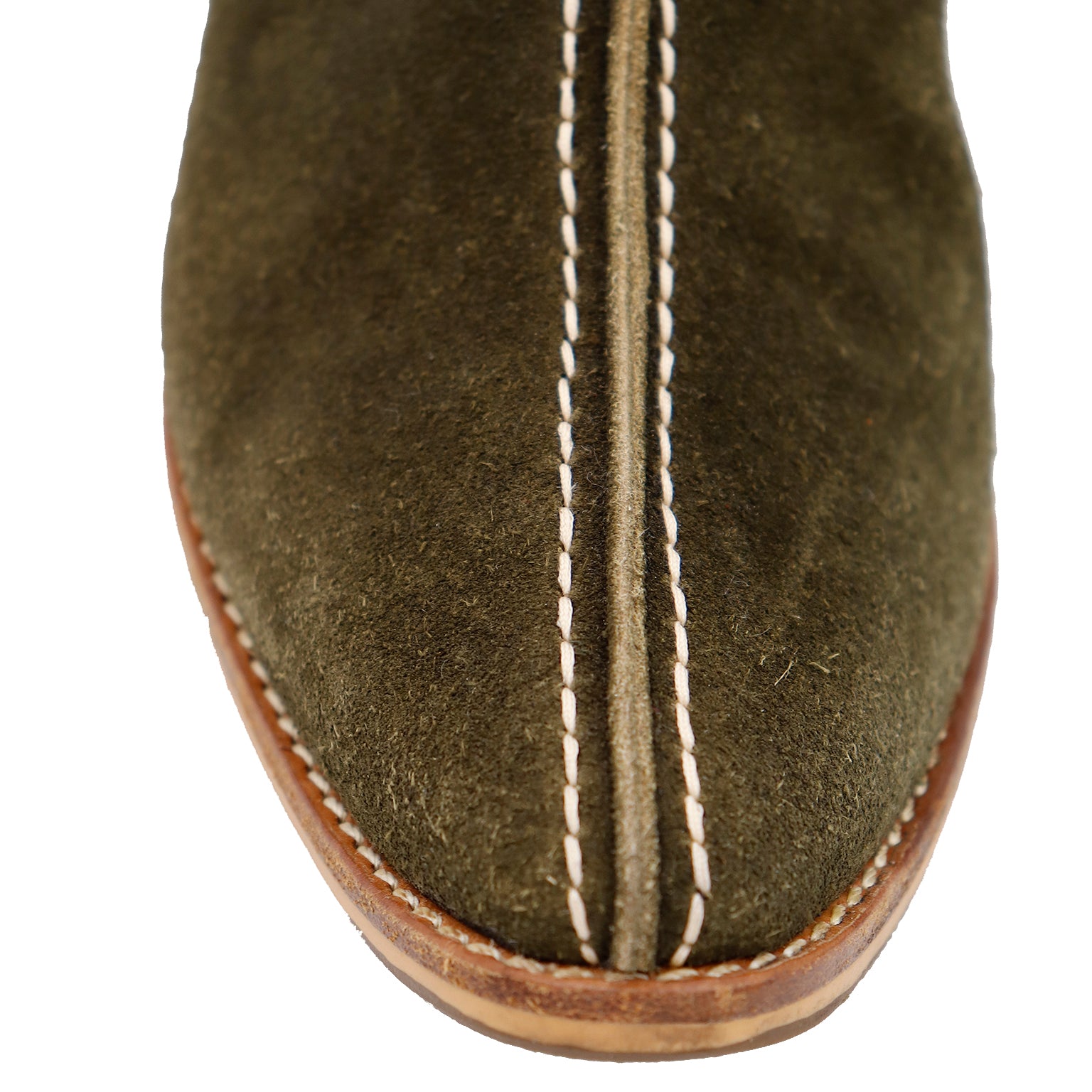 1990s Issey Miyake Plantation Vintage Green Suede Low Boots