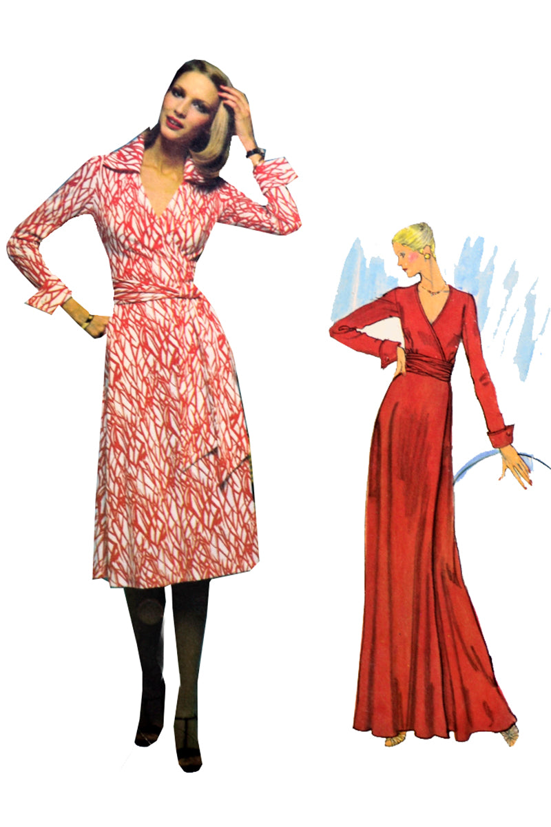 diane von furstenberg wrap dress pattern vogue 1549