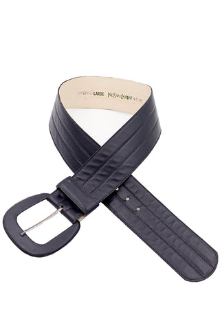 Vintage Black with Gold Buckle Reversible Belt by Yves Saint Laurent | Shop  THRILLING