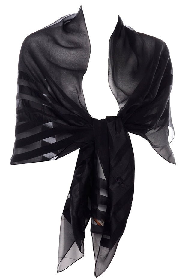 black sheer shawl