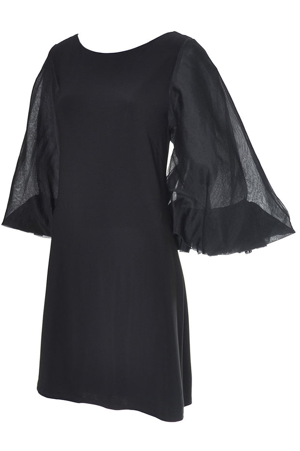 ABS Vintage Little Black Dress Dramatic Statement Sleeves Medium ...