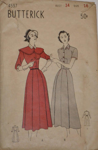 1937 Vintage Butterick 7239 Skirt & Jacket Suit Sewing Pattern – Modig