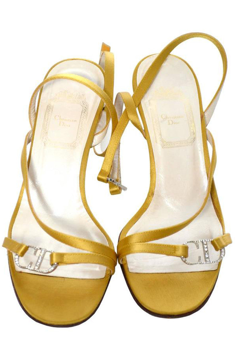 dior gold heels