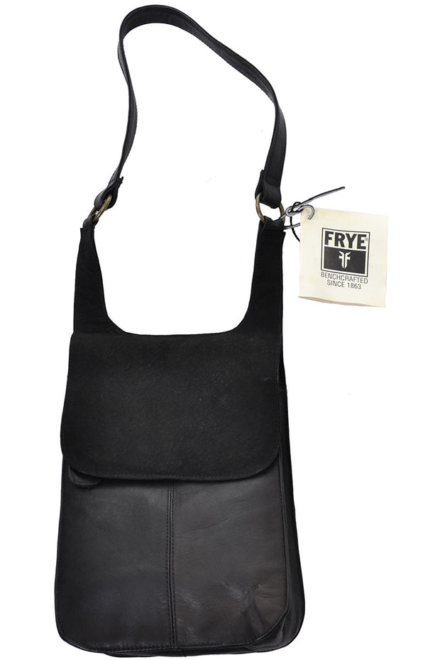 Deadstock With Tags Frye Vintage Leather Handbag Shoulder Bag Black – Dressing Vintage