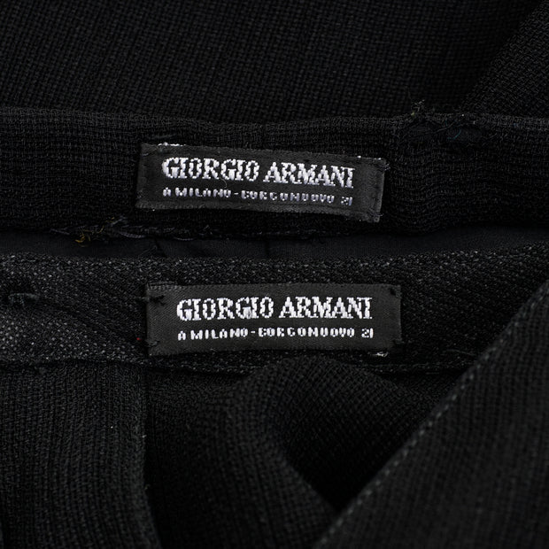 Vintage Giorgio Armani Black Sheer Crepe Evening Pants Tunic Ensemble ...