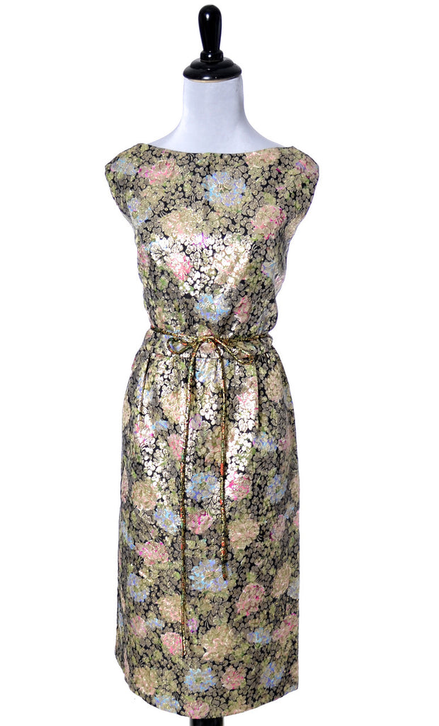 Hannah Troy vintage dress in gold lame floral from the 1960's – Modig