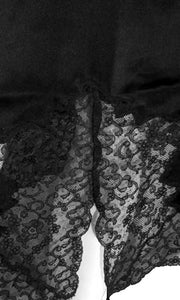 Heavenly silk lingerie Fischer vintage half slip black lace – Modig