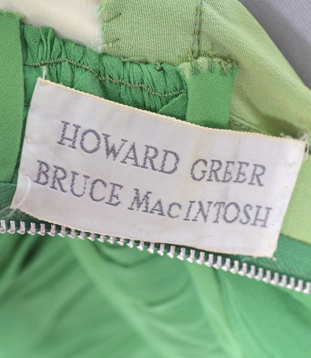 1950s Howard Greer Vintage dress in Green Silk Chiffon – Dressing Vintage