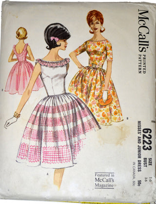 8649 Vintage McCalls SEWING Pattern Misses 1990s Easy Fitting Dress UNCUT  OOP
