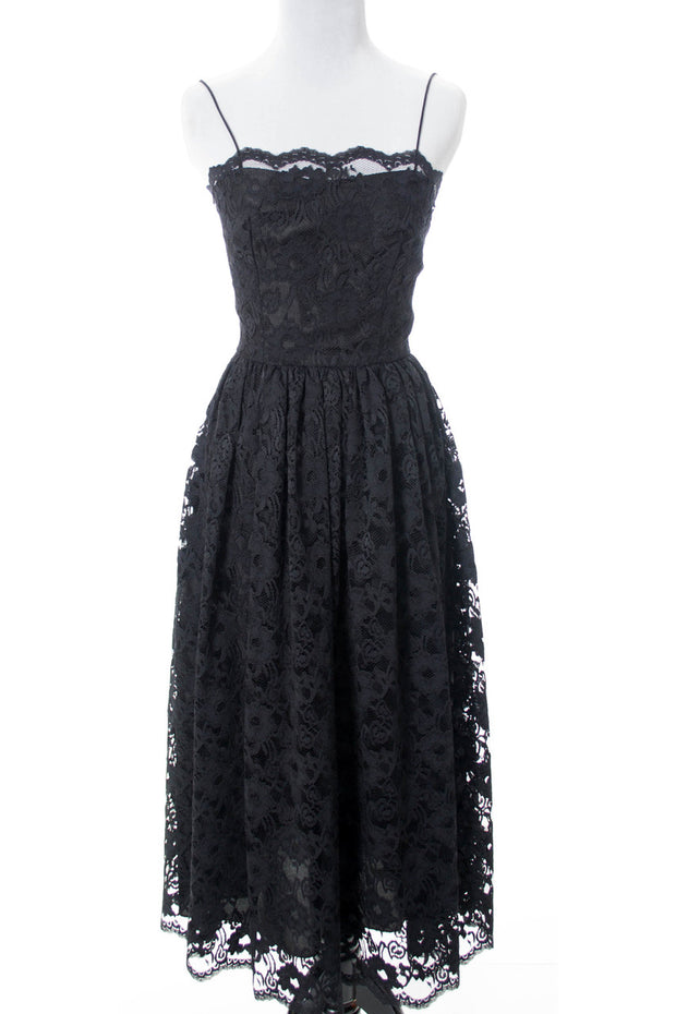Vintage 1960s black lace Mindy Malone strapless dress – Modig
