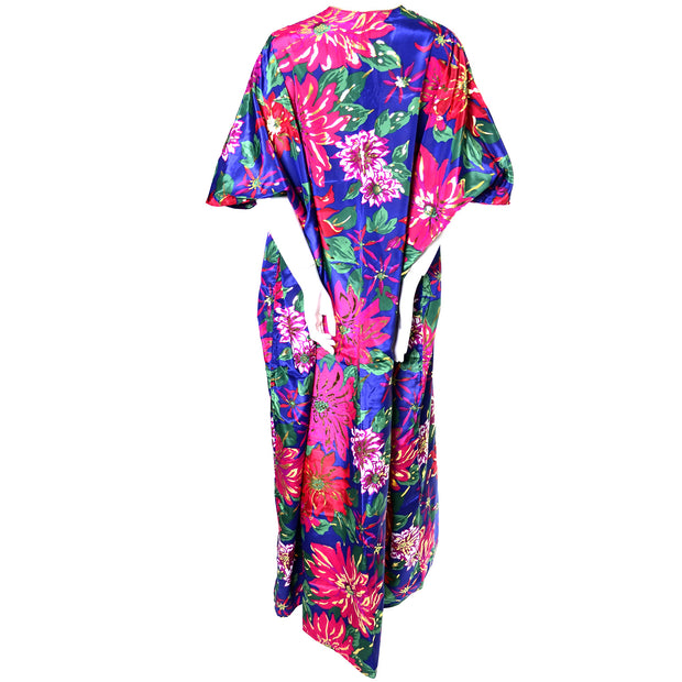 Oscar de la Renta Swirl Vintage Floral Mumu Kaftan Caftan Hostess Gown ...