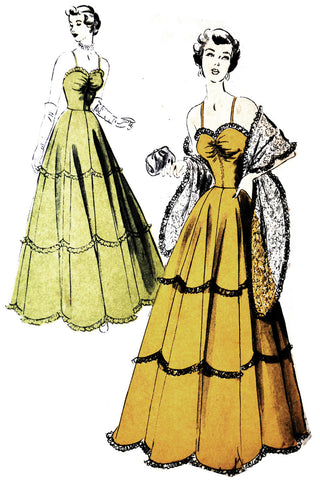 1960s Cocktail Dress Pattern, Prominent Designer A544