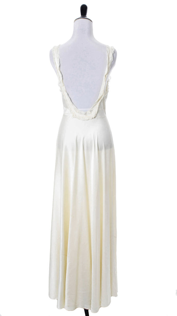 1940s slipper satin peignoir vintage nightgown robe – Dressing Vintage