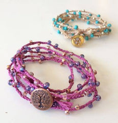 5-wrap beaded bracelets