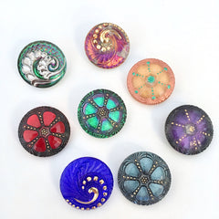 contemporary glass buttons
