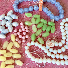 Japanese pastel glass beads at Island Cove