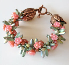 floral kumihimo bracelet